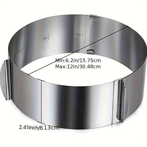 adjustable stainless steel cake mold 6 12 inch round baking pan for desserts manual retractable design birthdays and celebrations celebration baking decorative cake mold durable baking pan