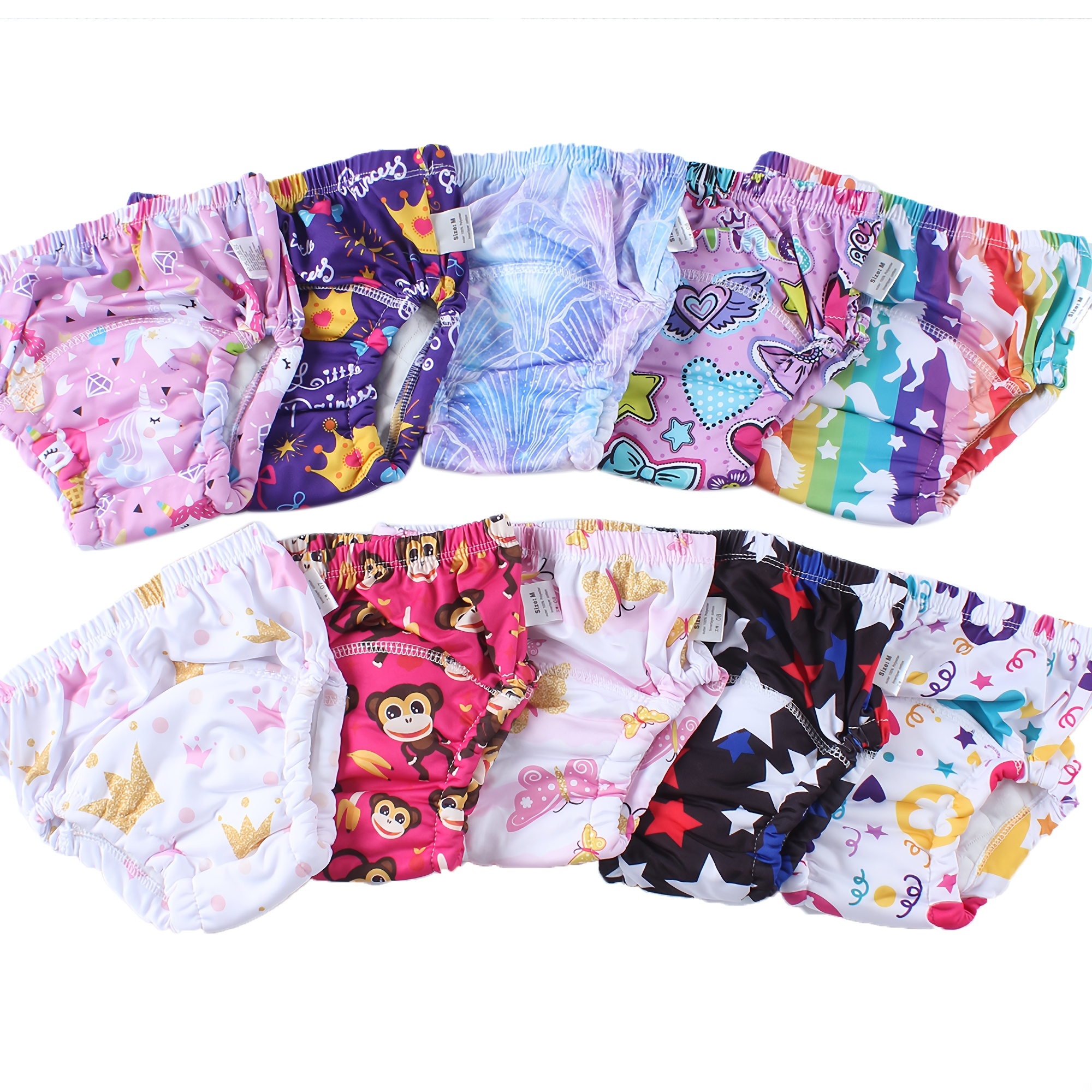 5 pack reusable baby training pants washable toddler toilet training shorts polyester knit fabric leak proof diaper covers for infants and toddlers details 1