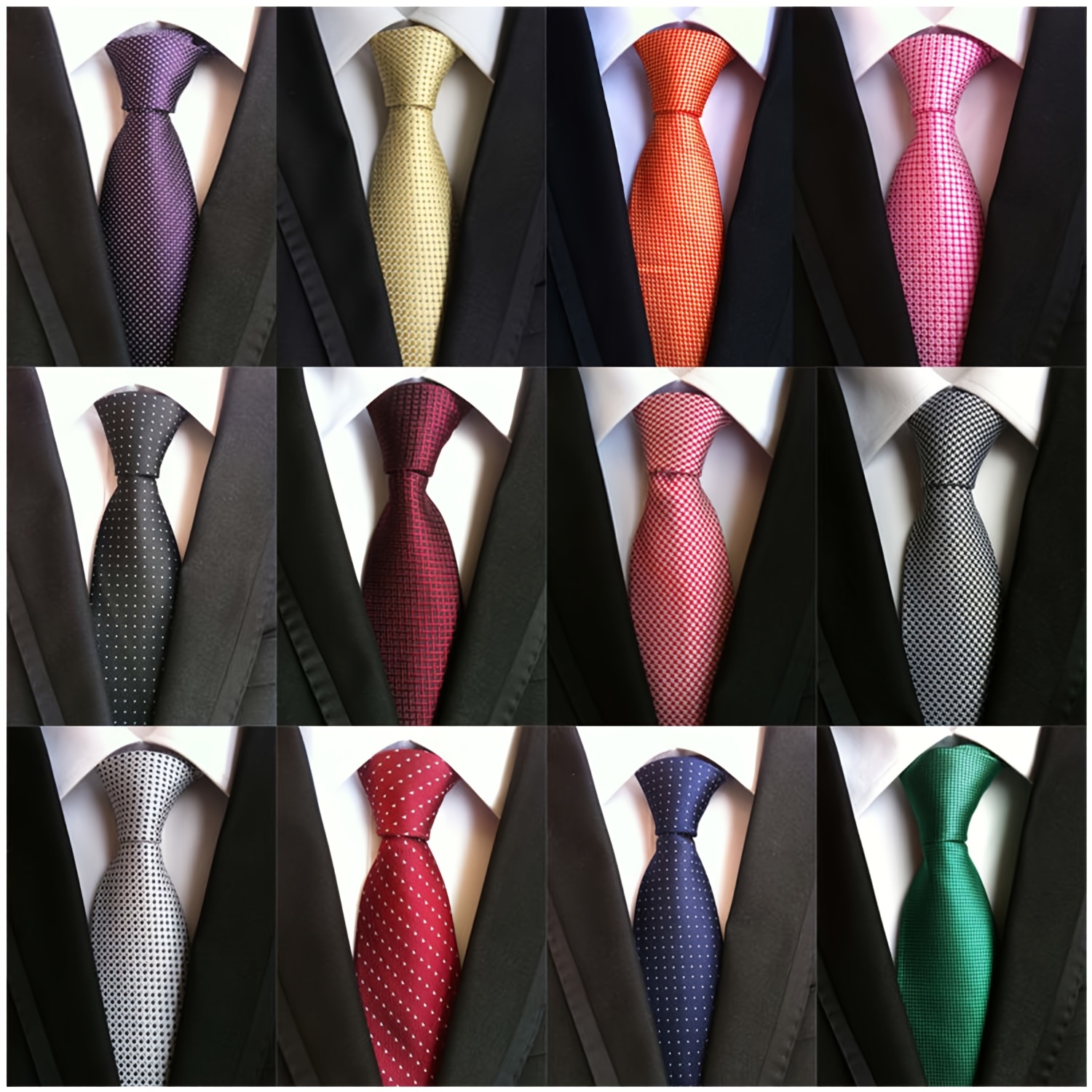 

Lot 12pcs Classic Men's Tie Woven Jacquard Neck Ties