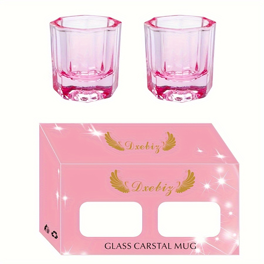 

2pcs Nail Set Nail Cup Color Mixing Cup Nail Washing Cup Liquid Cup Glass Cup Nail Supplies