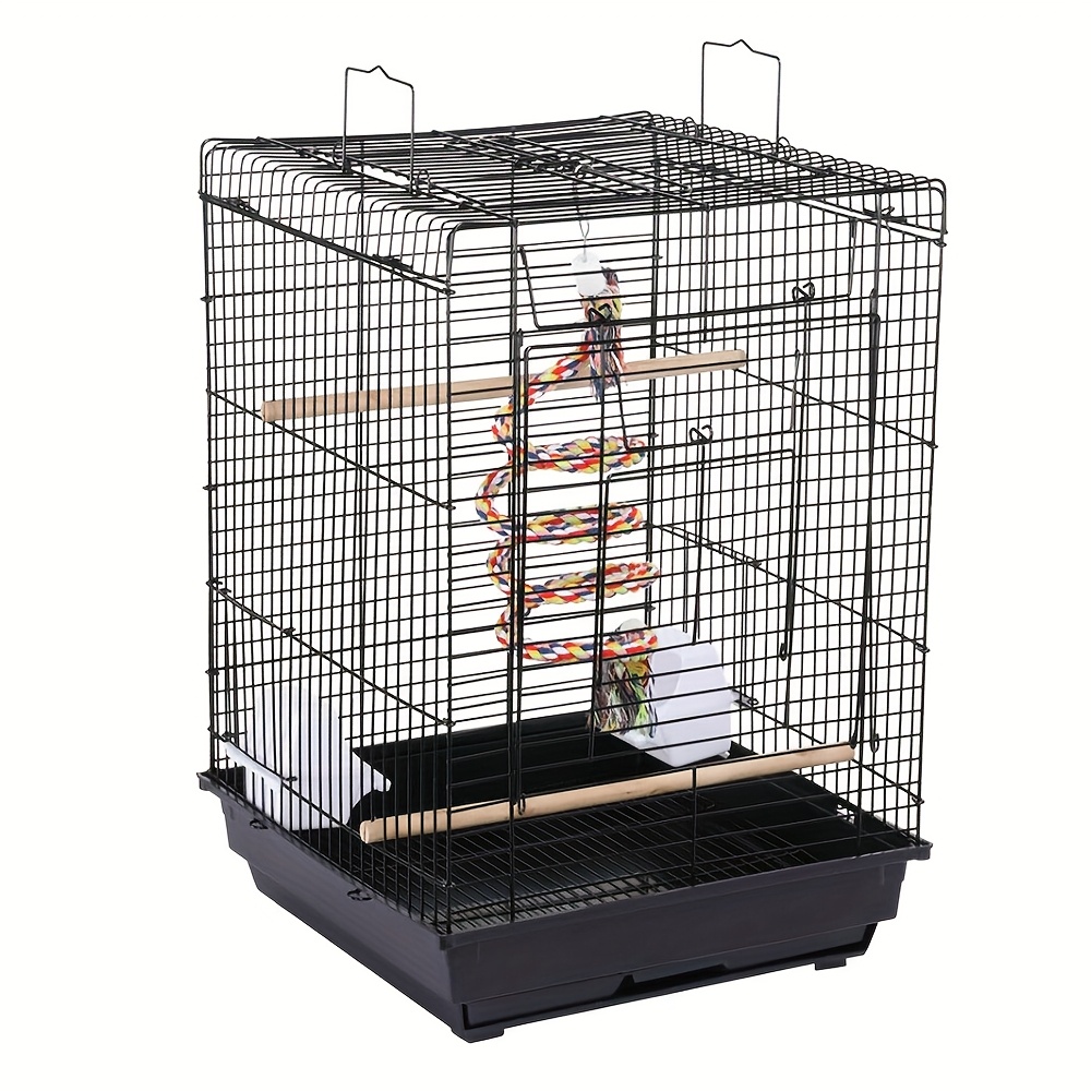 TEMU Cage À Oiseaux Portable En Verre Pour Perroquets Et Oiseaux 'oiseau En Métal Facile À Nettoyer Utilisation Intérieure/extérieure 'oiseau 58 X 40