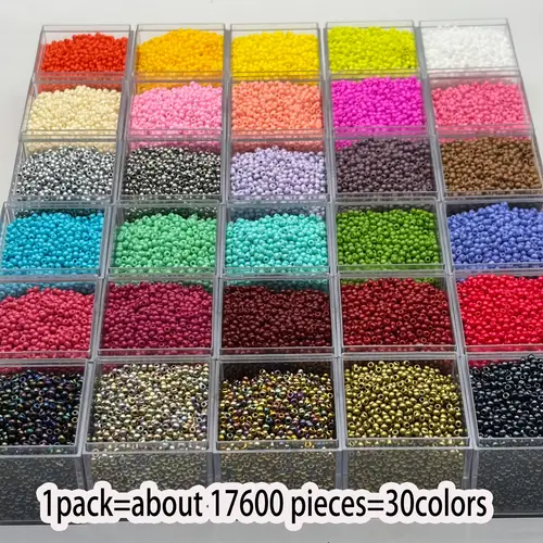 Milky Raspberry Colors seed bead sold on Temu Canada