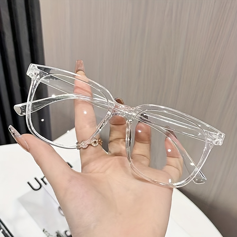 Unisex Eyewear - Stylish With Transparent Black Frame And Facial Contour Design