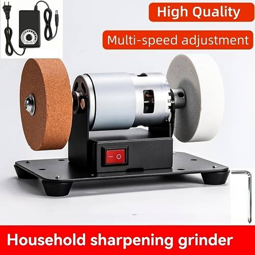 mini electric grinding speed change grinding machine compact polishing machine 12 speed adjustable small grinding knife sharpening polishing machine suitable for tool making woodworking and metalworking handicrafts