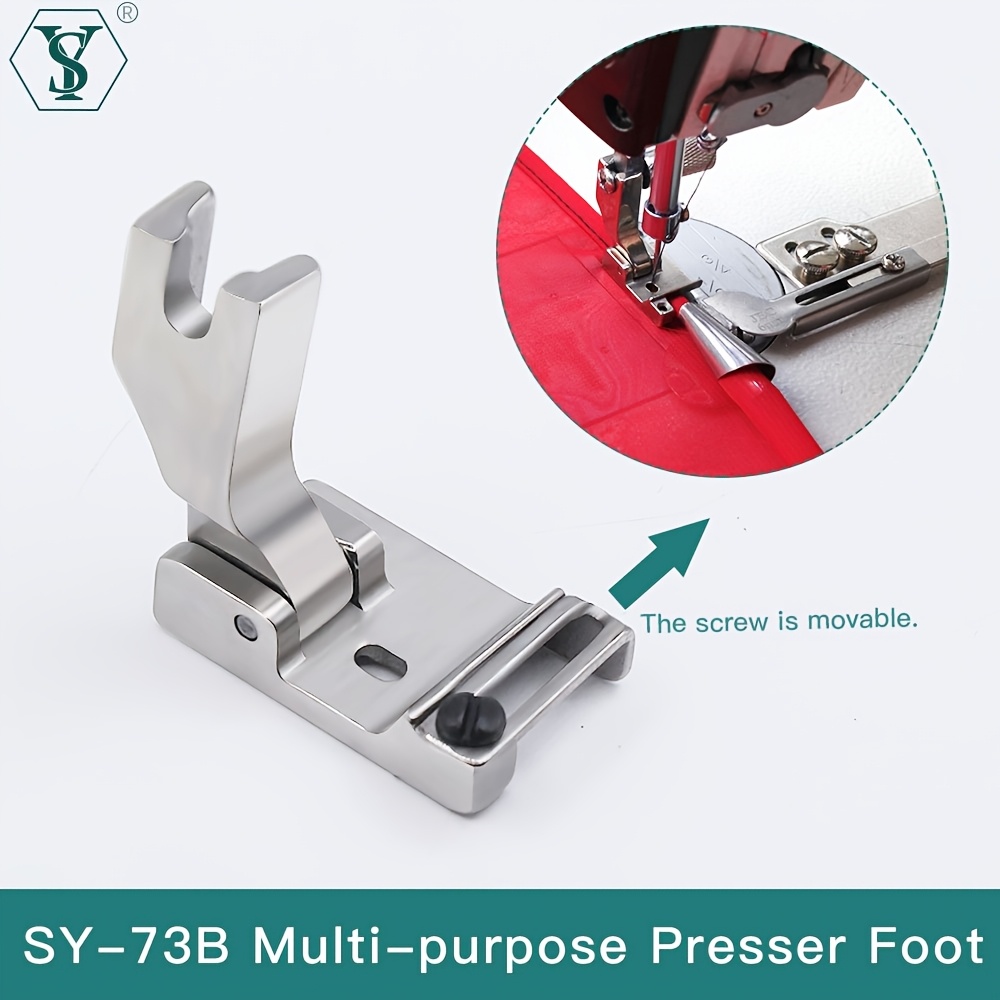 

SY-73B Bord de Blocage, Bordure de Bord, Bord Roulé, Dentelle, Tissage, Bande de , de , Ensemble de Pieds de Presse Ajustables Multifonctionnels - Convient aux Machines à Coudre Plates Industrielles