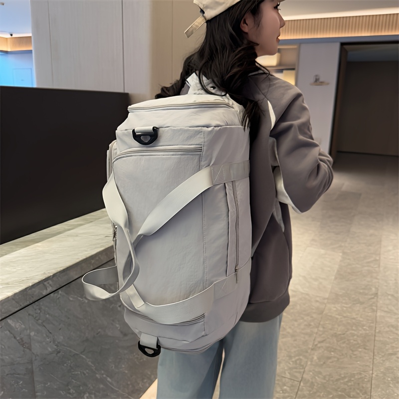 Bolsa de viaje de tres en uno 2025, Bolsa de equipaje, Separación seca y húmeda multifuncional de gran capacidad para viajes cortos, Bolsa de yoga, Puede ser atada a la maleta, Almacenamiento plegable, Compartimiento independiente para zapatos, Mochila transversal