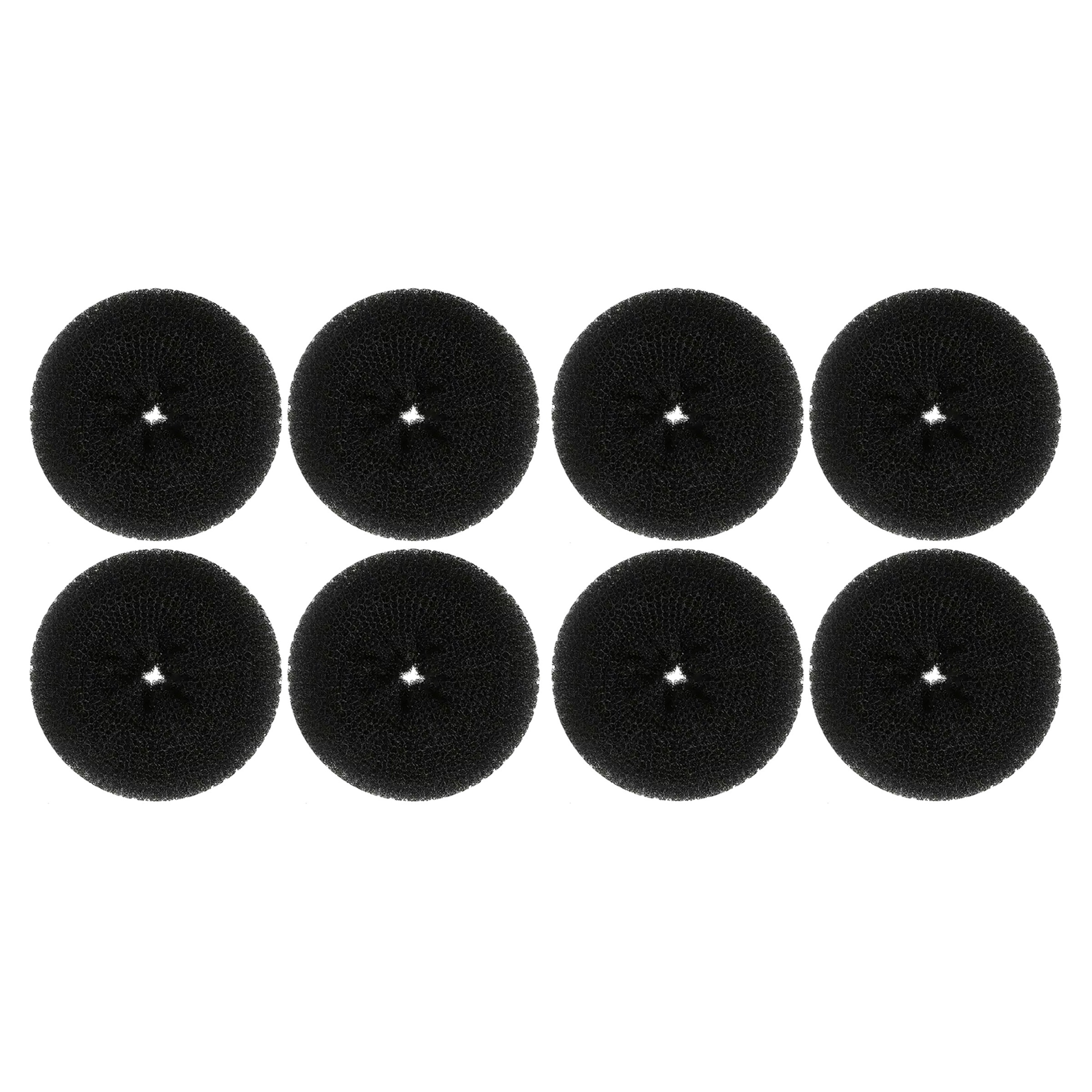 TEMU 8pcs Donut Hair Bun Maker Set, Ballet Hair Buns Maker, Minimalist Solid Color Hair Ring With Lace Detail For Trendy Updo Hairstyles, Women' Use,