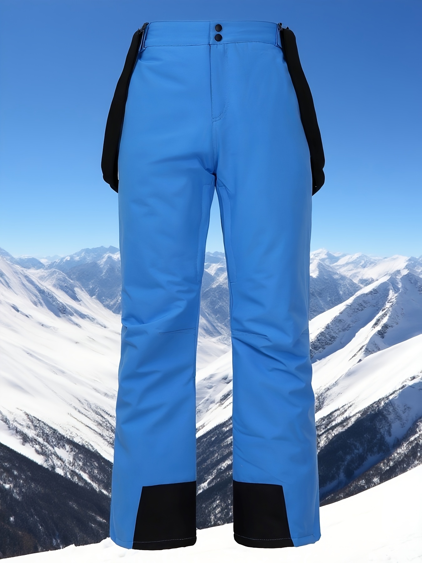men s winter ski pants - high-performance, wear-resistant, adjustable with reinforced knees & ankles, insulated for snow sports, mountaineering, and camping, polyester lining, h-fit, solid color, pockets included,   | h-fit pants | durable polyester, ski gear 0