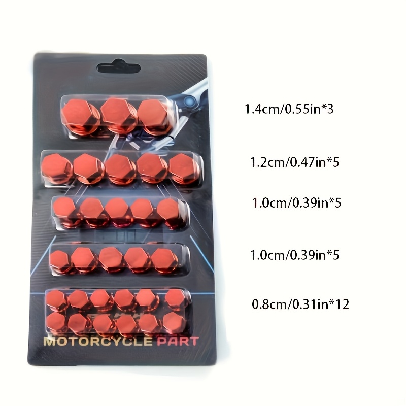 universal 30pcs modified accessories decorative screw caps engine cover protective covers in multiple colors for motorcycles and electric bikes motorcycle accessories and parts motorcycle accessories Product details 2