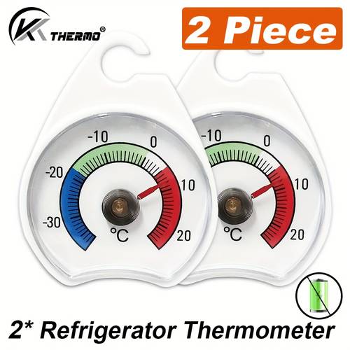 1 or 2pcs refrigerator freezer thermometer with hook 30 c to 20 f to 68 f no battery needed clear temperature gauge 30 c to 20 c for fridge freezer kitchen commercial use with hook for easy hanging kitchen temperature monitor dial durable construction fridge temperature monitor home cooks outdoor thermometer outdoor thermometer on window