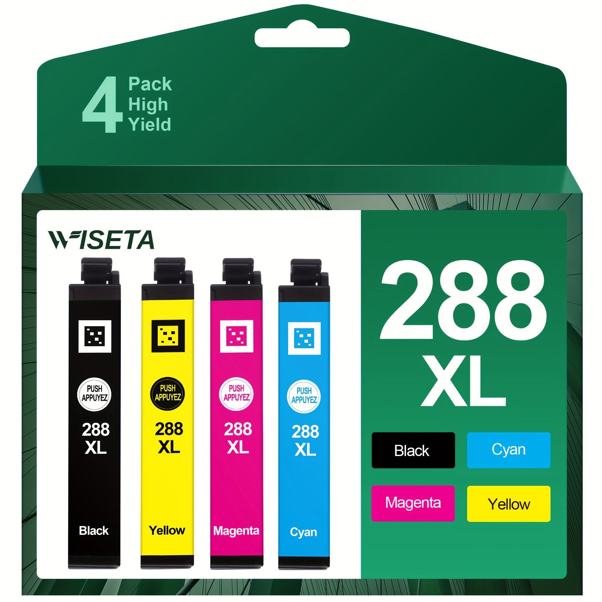 

Wiseta Ink Cartridges Remanufactured 288xl (4 Pack)