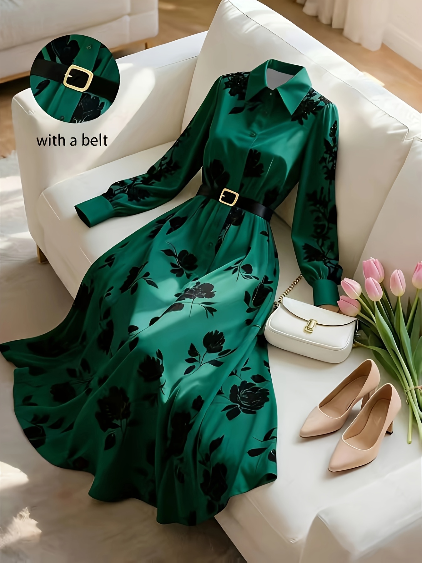 temu long sleeve dresses blue long sleeve dress women sold on Temu United States