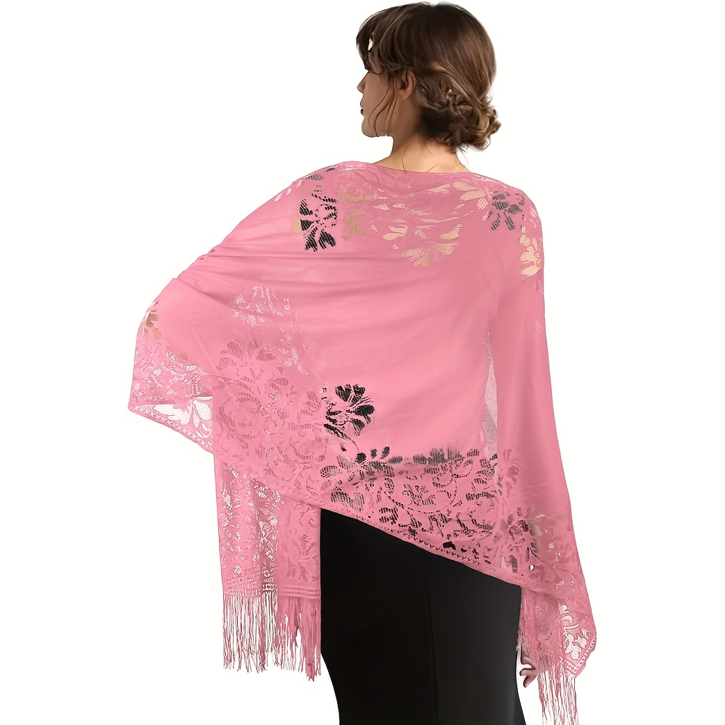 sachin and babi light blue dress Alpine Swiss Womens Shawl Evening Wrap Pashmina Large Scarf Fringe Cape  Poncho