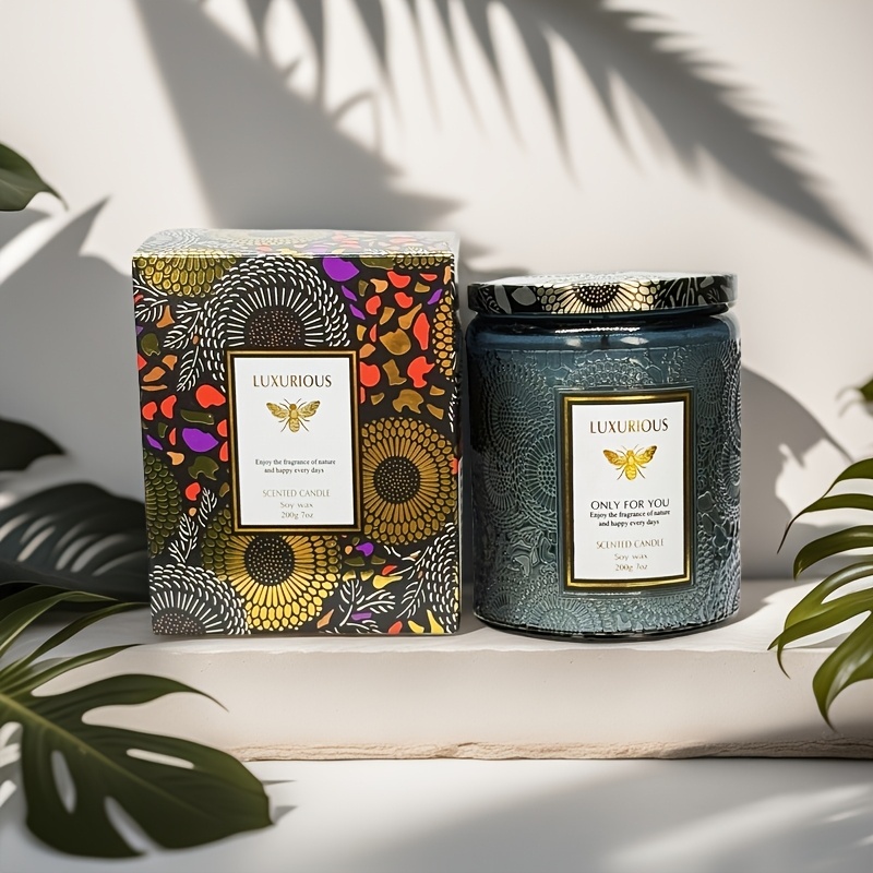 TEMU Scented Candles Large Wood Candles, Decorative Candles In Glass, Natural Soy Wax, 40 Hours Long Burning