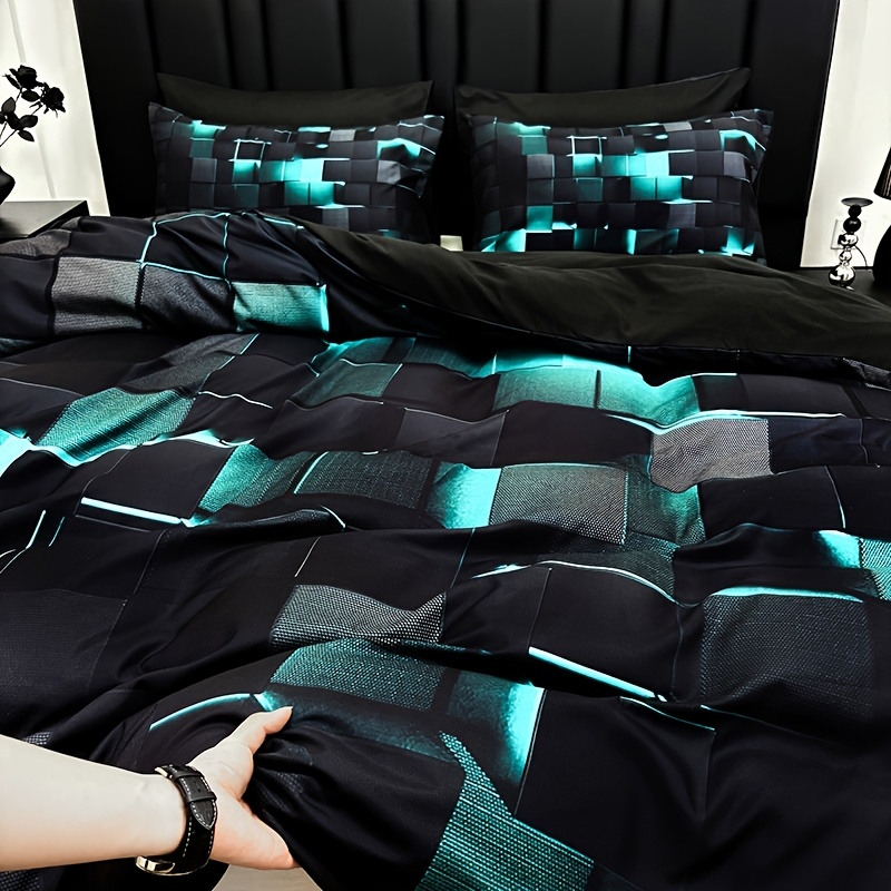 3pcs Cool Tech Digital Print Duvet Cover Set for All Seasons, Available in Red And Blue, in Four Sizes (Twin, Double, Queen, King) (1 Fitted Sheet + 1/2 Pillowcase, No Filling) 26 3pcs Cool Tech Digital Print Duvet Cover Set for All Seasons, Available in Red And Blue, in Four Sizes (Twin, Double, Queen, King) (1 Fitted Sheet + 1/2 Pillowcase, No Filling)