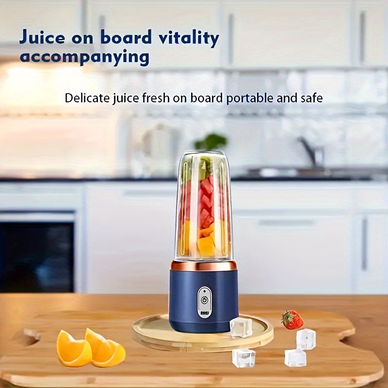 portable usb rechargeable citrus juicer cup with built in lithium battery multi function plastic electric   for home and travel details 4