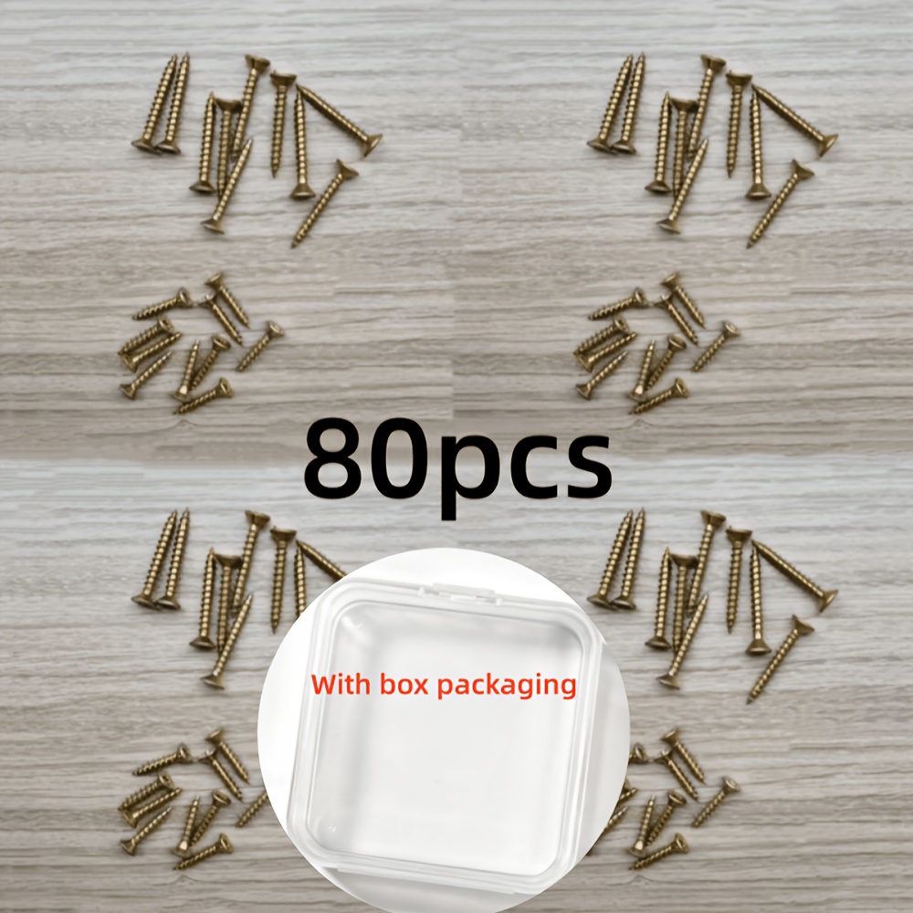 Image of 80pcs Phillips Self-tapping Screw Set, M3/m4 Specification/for Metal, Wood, Including Modified Truss Head Self-tapping Screws, Furniture Repair, Fixing Screws