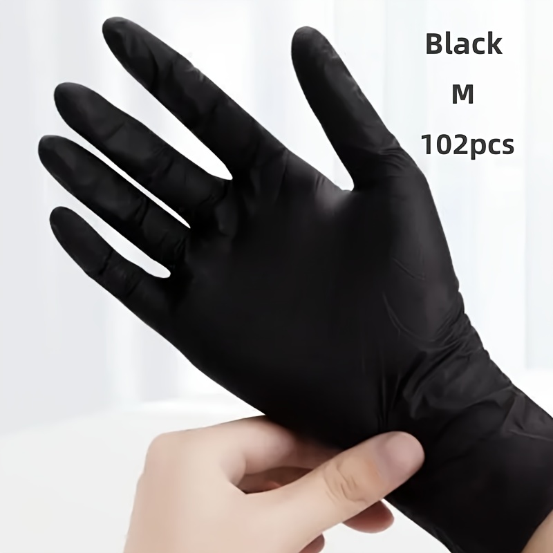 E-shop 50/102 Stück Schwarze PVC-Nitril-Composite-Handschuhe – Einweg-Reinigungshandschuhe, geeignet für Küche, Geschirrspülen, Hausreinigung,