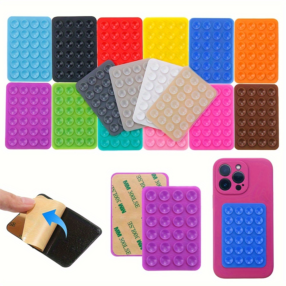 

18-pack Silicone Phone Suction Cups, Universal Adhesive Grip For Flat Panel Cases, Strong & Easy-to-remove, Reusable Washable Mounts For Phone Decor & Holder