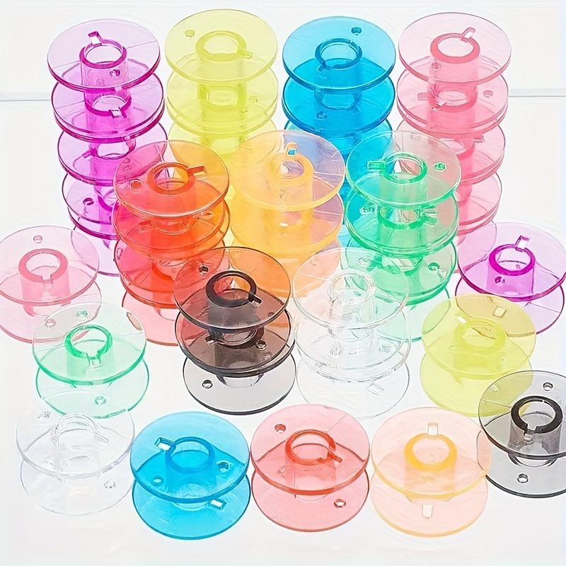 

50pcs Plastic Sewing Bobbins – , -, Compatible Sewing And Embroidery Machines, Mixed