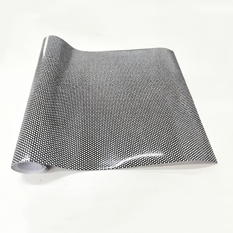 Image of Car Windshield Sun Shade Film, Self-adhesive Uv Protection & Sunscreen Mesh Design Vinyl Sunscreen Sticker, Vehicle Privacy Film, Stylish Exterior Look, Car Exterior Accessory