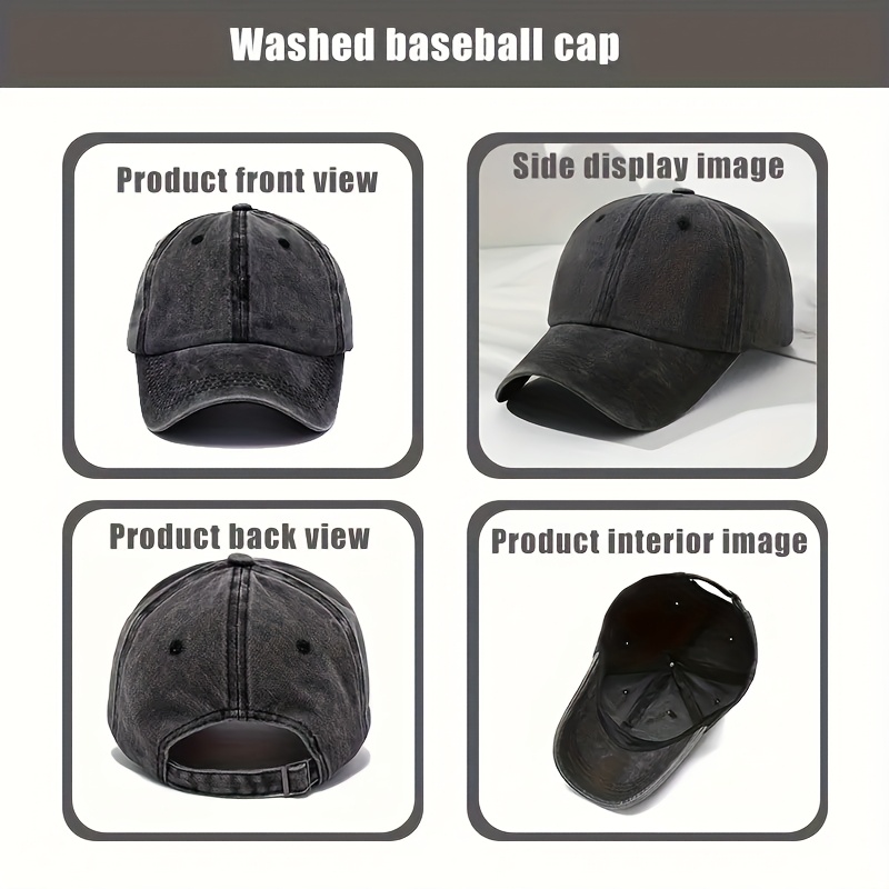 Adjustable Washable Baseball Cap with Norway Design