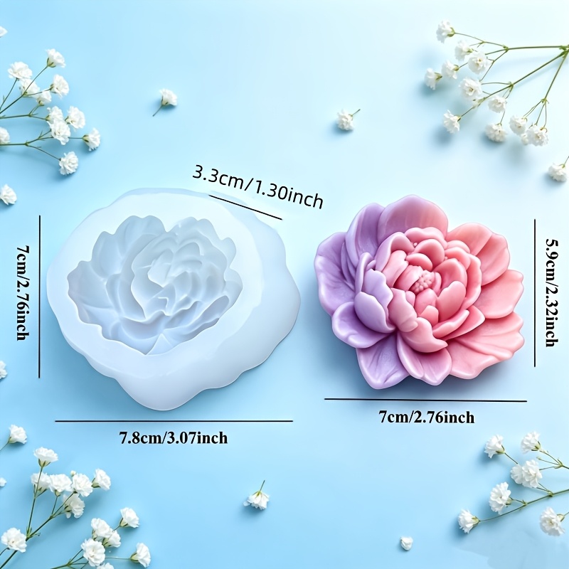 TEMU Moule en pour bougie d'aromathérapie de pour créations florales et de fleurs DIY, incluant roses et . Convient également pour la fabrication de