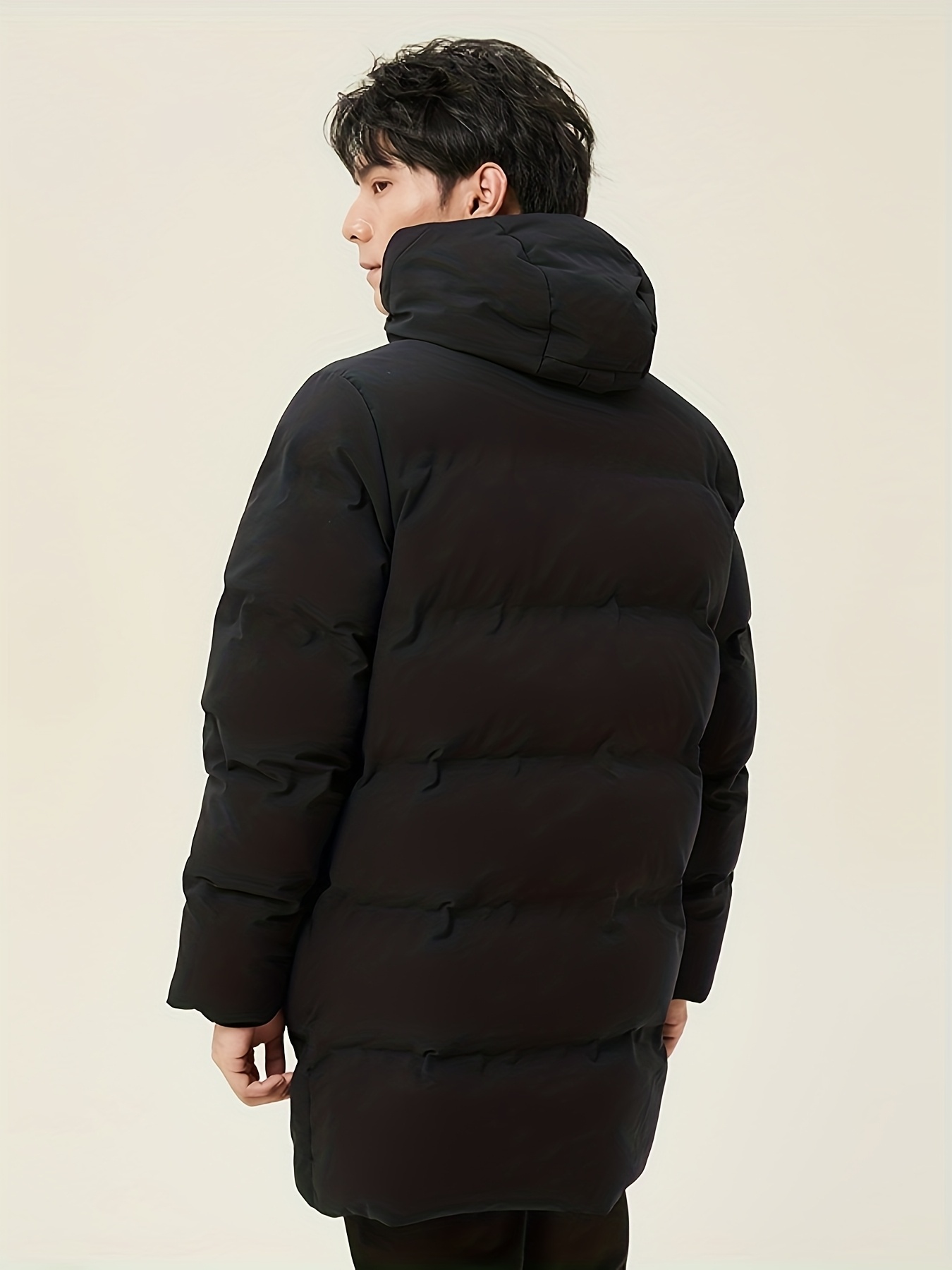 Men's Mid-Length Thickened Seamless Down Jacket