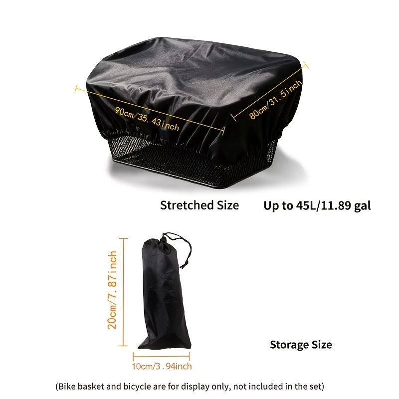 TEMU 2pcs Bike Basket Sided Multi Cover Set - 1 Double-sided Multi-functional Cover (suitable For Bicycle Baskets, Trunks, And Backpacks) And 1