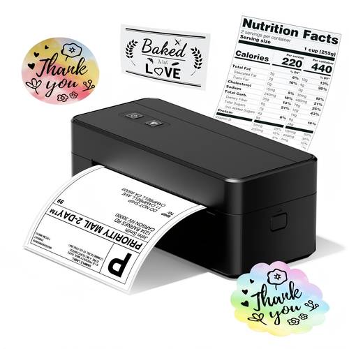 4x6 thermal label printer shipping label printer for small business 2410bt thermal printer for packages logo lightweight compatible with mobile phone and pc