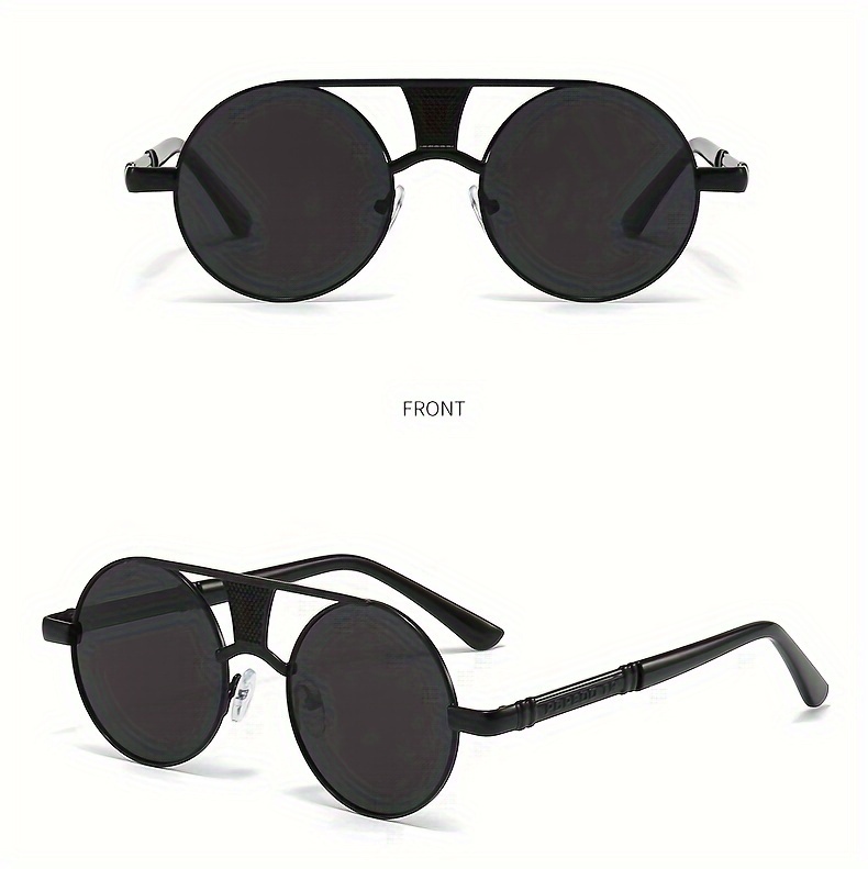 Y2K Steampunk Sunglasses Classic Retro Round Mirror Fashion Men's and Women's Role Playing Sunglasses