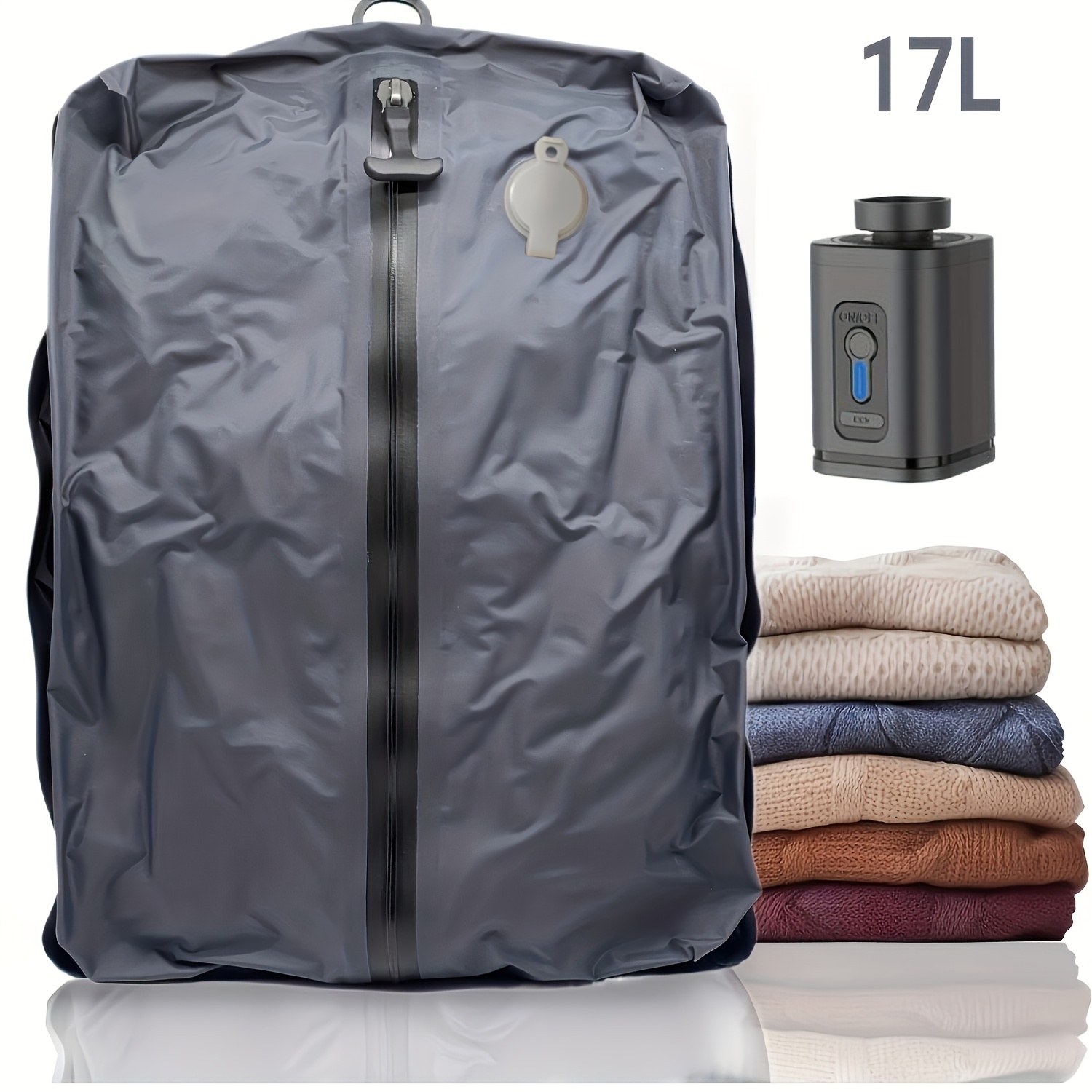 professional electric vacuum compression bag suitable for suitcases and backpacks with electric air pump inflator 30w for clothes luggage backpacks and carry on baggage this travel vacuum     60 space