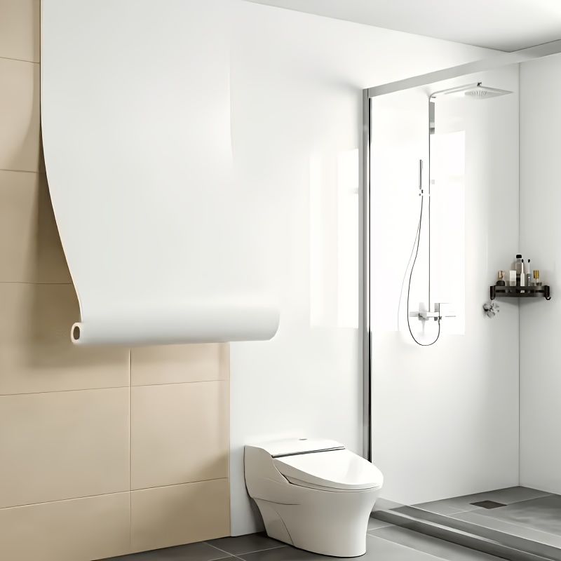TEMU 1 Roll Of 80cm Wide Self-adhesive Waterproof And Stain-resistant Bathroom Wallpaper Wall Sticker, Peel-and-stick Removable Wall Decoration,