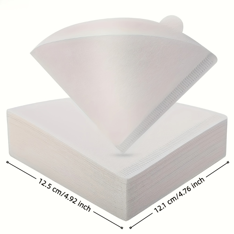 TEMU 60pcs/120pcs Pack Suitable For V60 Coffee Filter Papers Compatible For V60 Pour-over, Reusable High-quality Filter Sheets, Suitable For 1-3 Cups
