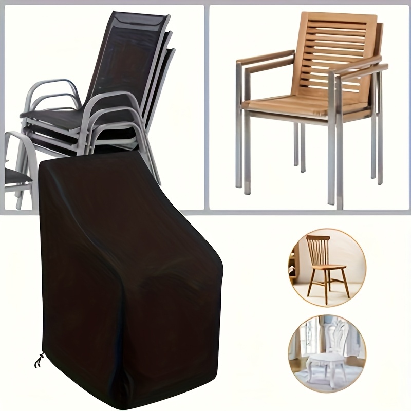 E-shop Schwerlast-Möbelabdeckung für den Garten - Allwetter-Stuhlhaube für den Außenbereich mit rutschfester Basis, robuste Stuhlhaube für Terrasse,