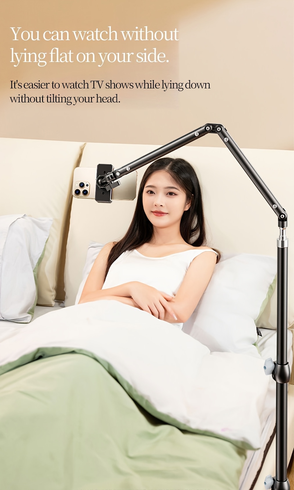 Professional Heavy-Duty Alloy Construction Large Camera Crane Tripod Stand with Telescopic Arm - Heavy/Long Camera Lift, Adjustable Height (170.0cm to 210.01cm), Pan/Tilt Head for Live Streaming, YouTube, Cooking Videos, Product Shoots - Sturdy Base for DSLR/Camcorders/Action Cameras - Compatible with Smartphones/Tablets - Ideal for Content Creators, Mobile Tripod Stand