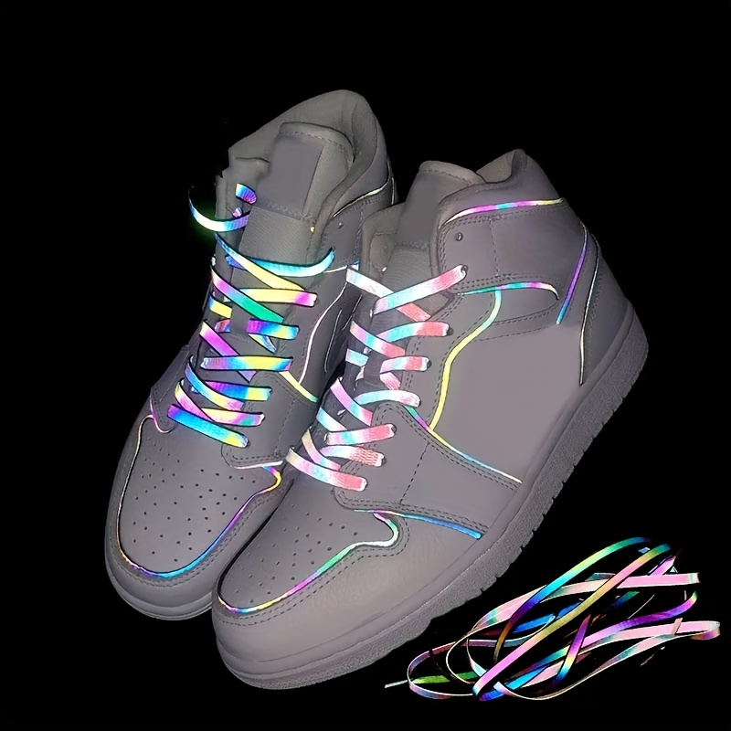 pair holographic reflective shoelaces dual sided high Temu
