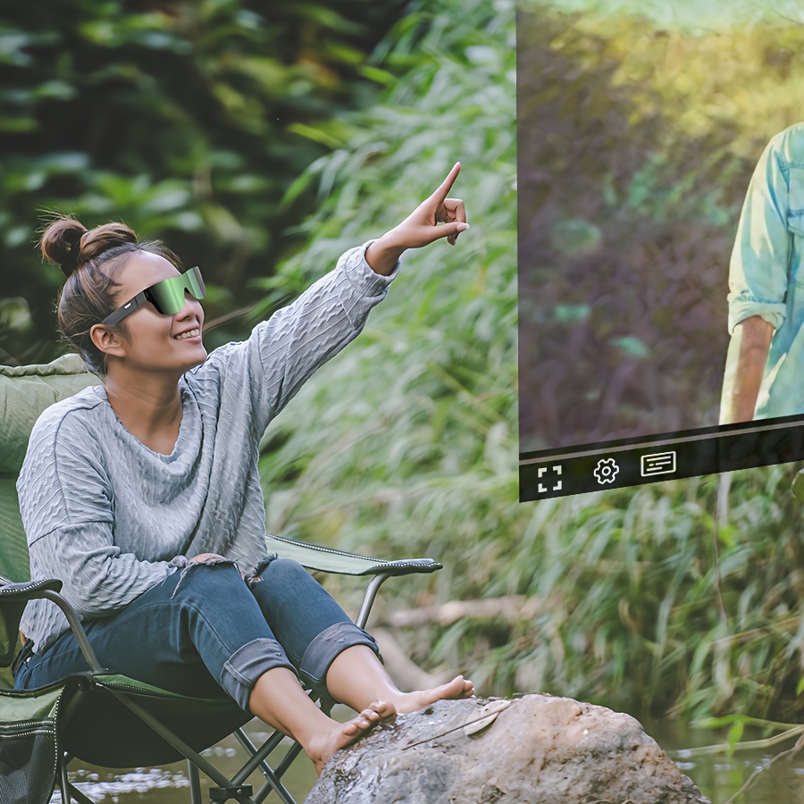  t1 smart ar glasses with 150 hd portable video glasses with wireless audio call usb powered wireless adjustable eyewear for travel home theater compatible with smartphones tablets Product details 3