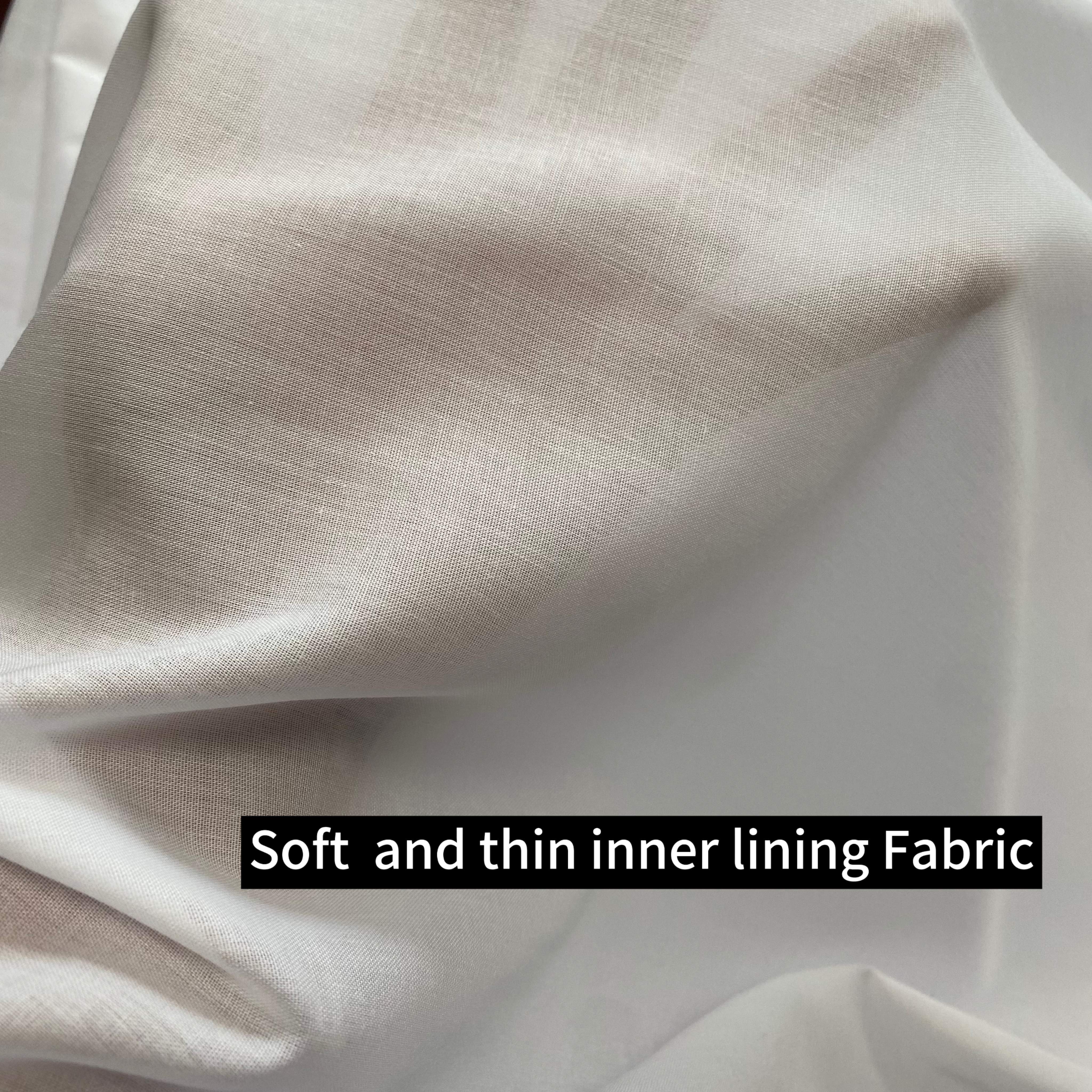 TEMU 1pc Soft And Thin Lining Fabric, Soft, Comfortable, And Breathable, White With No Stretch, Suitable For Skirt Lining, Pillow Insert Lining, And