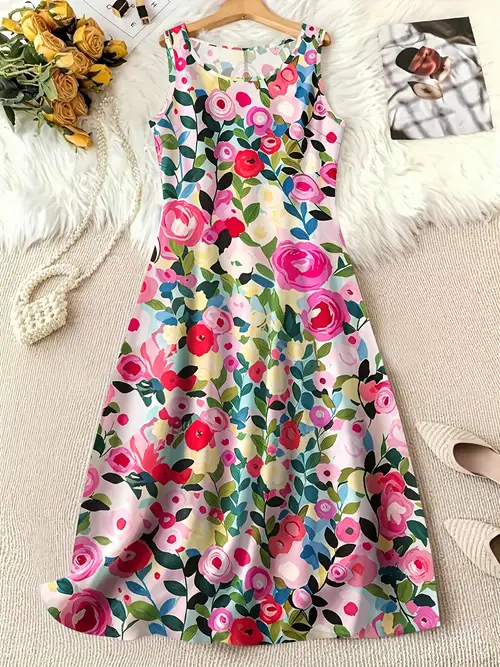 brown embroidered rose dress temu Heavy * Sequin Embroidered Flower * Dress, Square Neck Suspender Style, Party Holiday * Short Dress, Banquet Party Bridesmaid Dress, Toast Dress