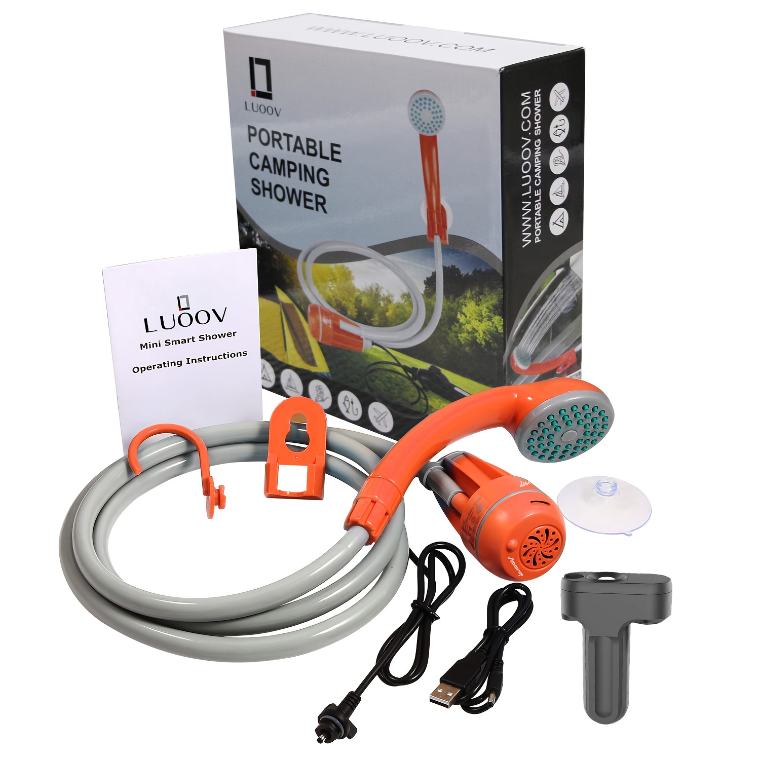 TEMU Portable Camping Shower, Handheld Outdoor Shower Head For Camping, Hiking, Travelingexperience Freshness , The For Camping, Hiking, Traveling