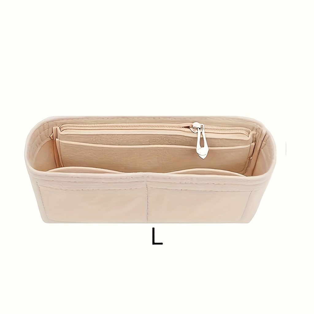TEMU 1pc -bag Organizer Insert, Felt Lipstick And Jewelry Storage Pouch, Compatible With Handbags And Wallets, Travel Felt Handbag Organizer, -bag