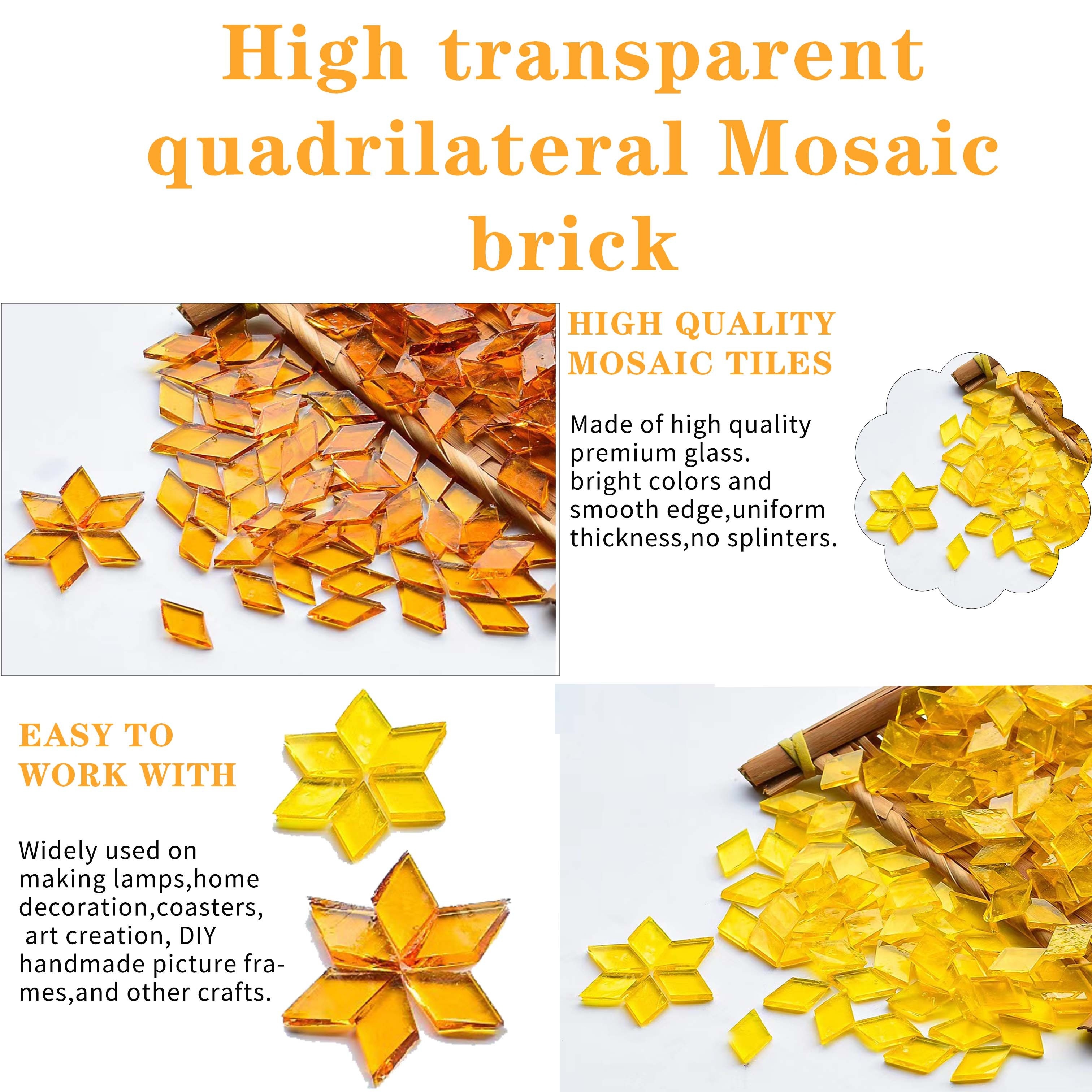 

Diy Mosaic Glass Tiles For Crafts - Ideal For Handmade Lamp Tables & Candle Holders, Creative Decorative Supplies, Mosaic Craft Kit