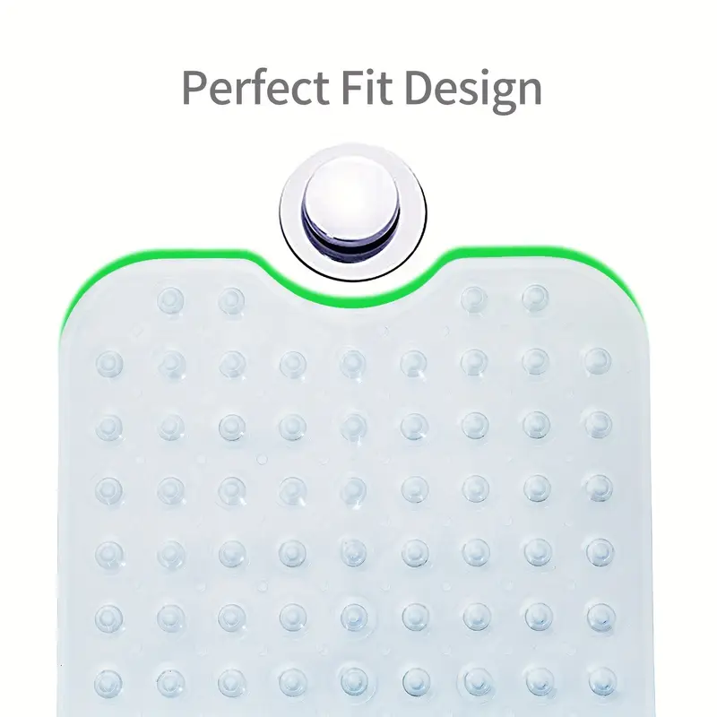 1pc easy clean non slip bath mat with suction cups durable textured shower bathtub safety rug white ideal for bathrooms bath mats for bathroom Product details 2