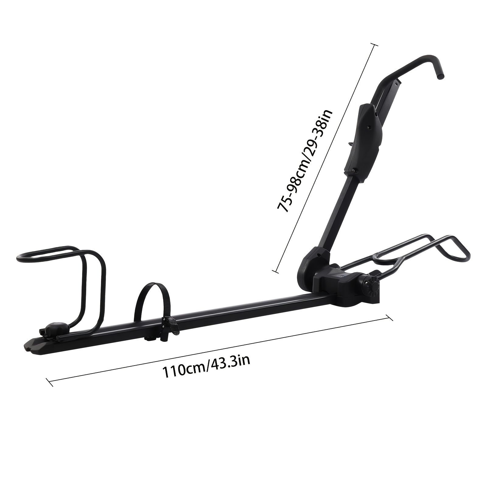 Roof Bike Rack Car Rooftop Mount Upright Bike Rack Black, For Mounting On Cars, Suvs, Mpvs, Etc. To Different Sizes And Types Of Bikes