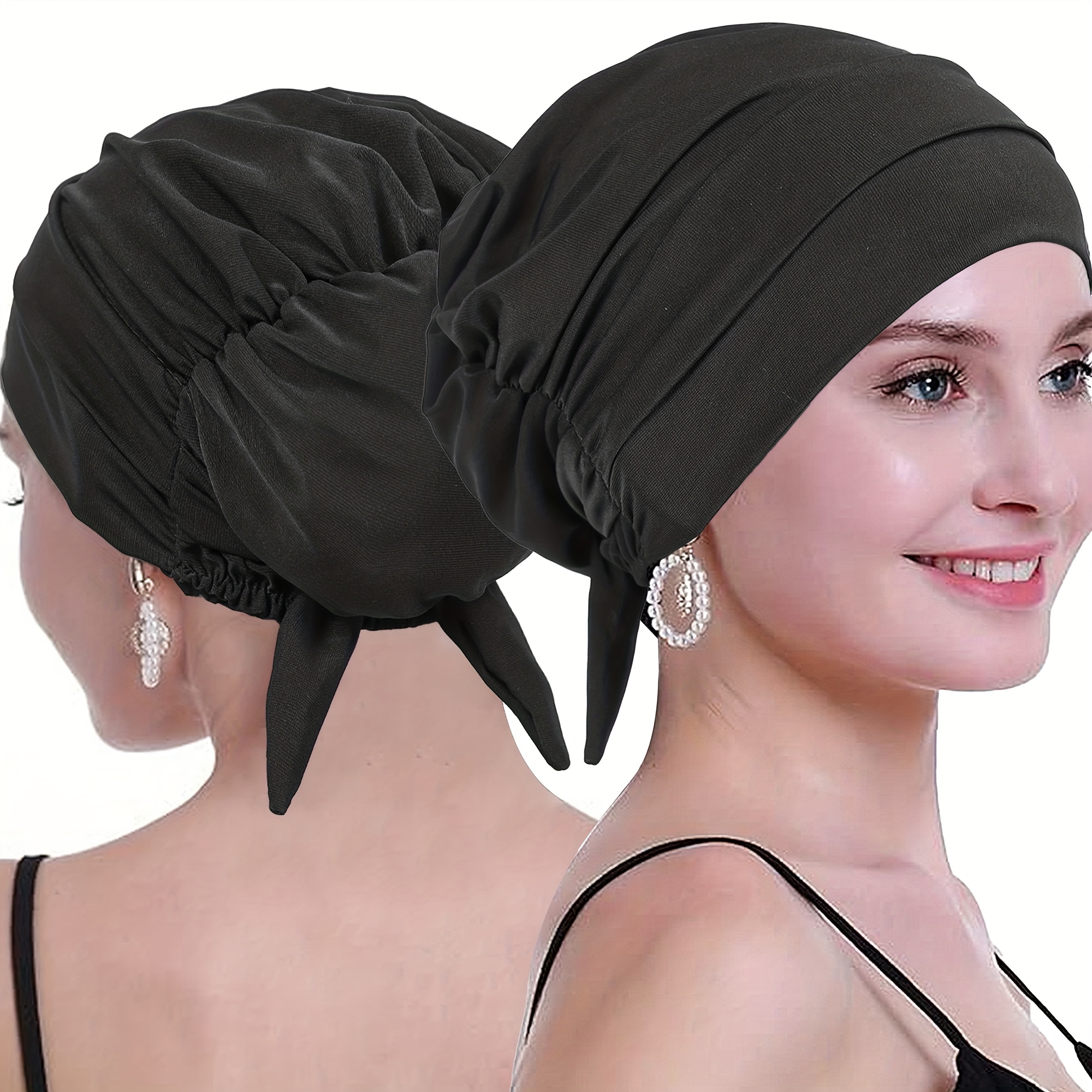 TEMU 1pc Chapeau Hijab Sous Foulard Femme Sous-Casquette Islamique Musulman Chapeau Hijab Sous Foulard avec Fermeture à Attache
