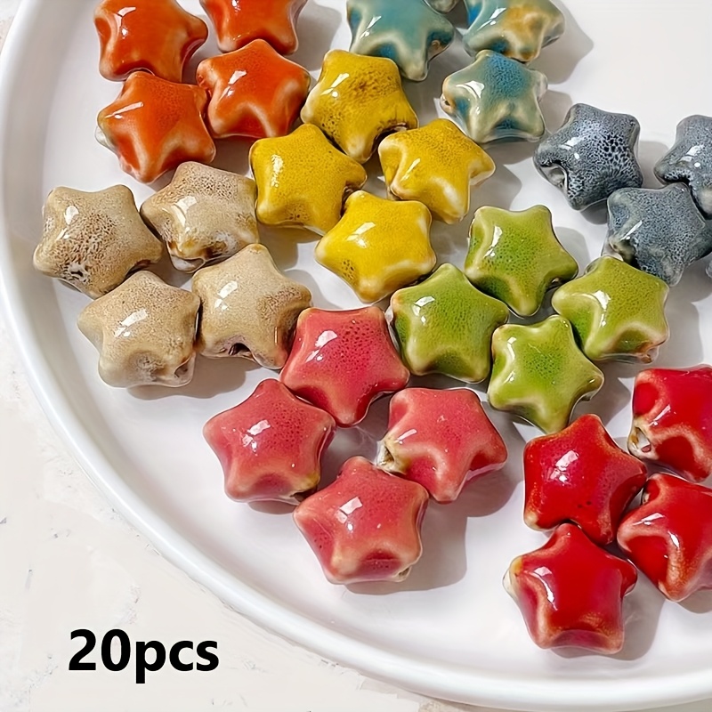 Image of 10/20pcs Ceramic Beads, Pendant Beads, Loose Beads, Handmade Jewelry Weaving Jewelry Making Materials And Other Craft Supplies
