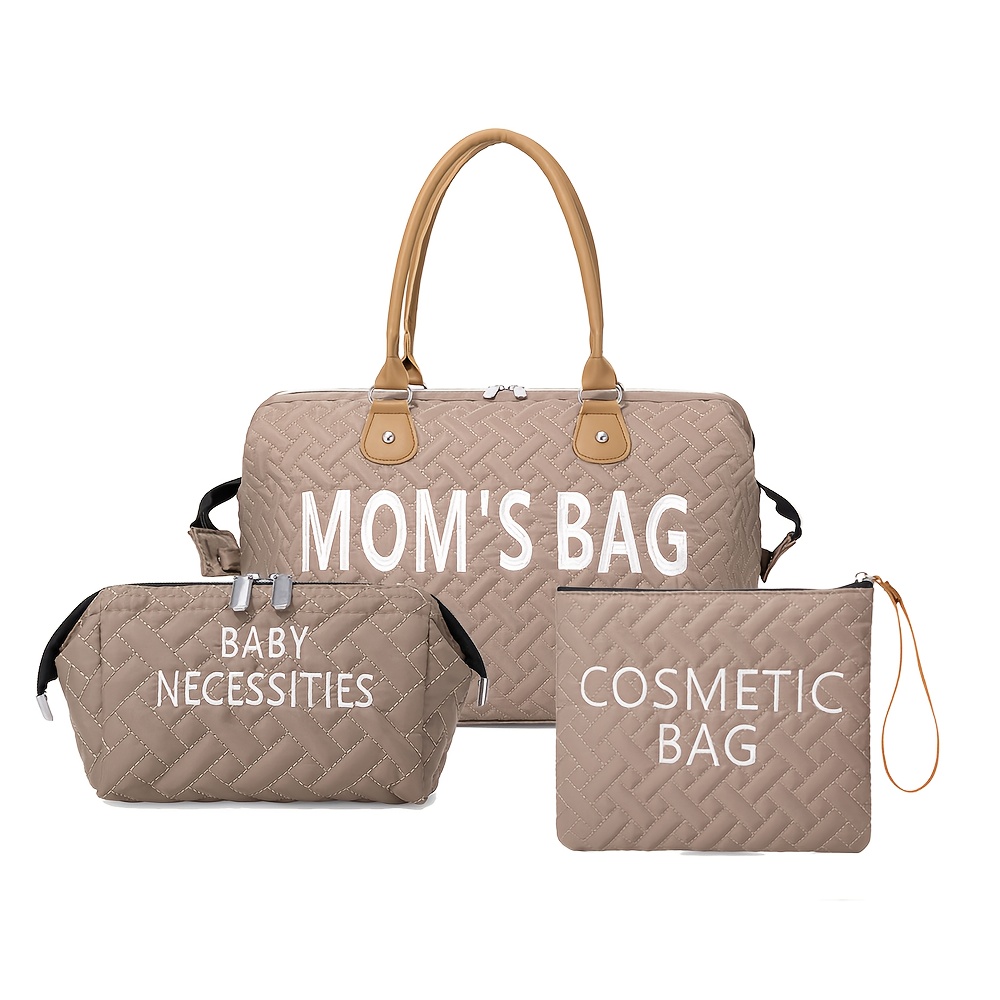 E-shop 3-teiliges Set Multifunktionale Reisetasche mit großem Fassungsvermögen, Wickeltasche, Tragbare Mama-Tasche