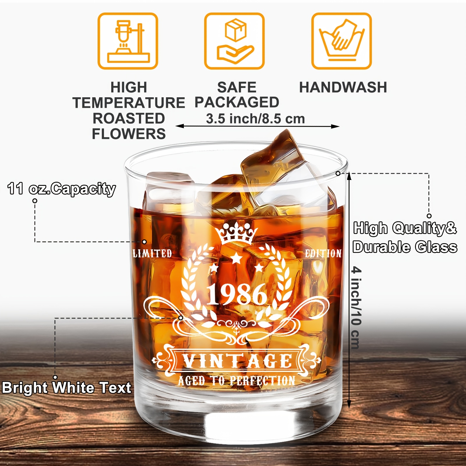 ROCKS Set regalo Decanter Whisky con 4 Bicchieri Whisky e Whisky Stones Artigianali in Granito