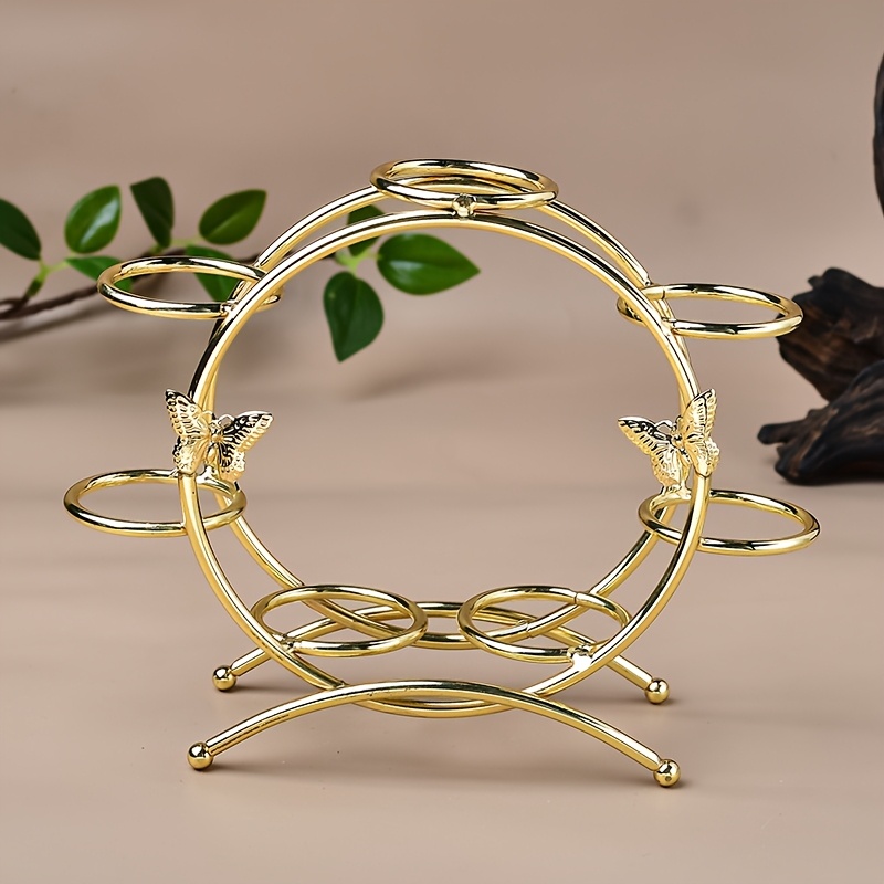 TEMU Présentoir à boule de cristal de style bohème, 1 pc, base de , peut contenir plusieurs boules de cristal à la , idéal pour la décoration